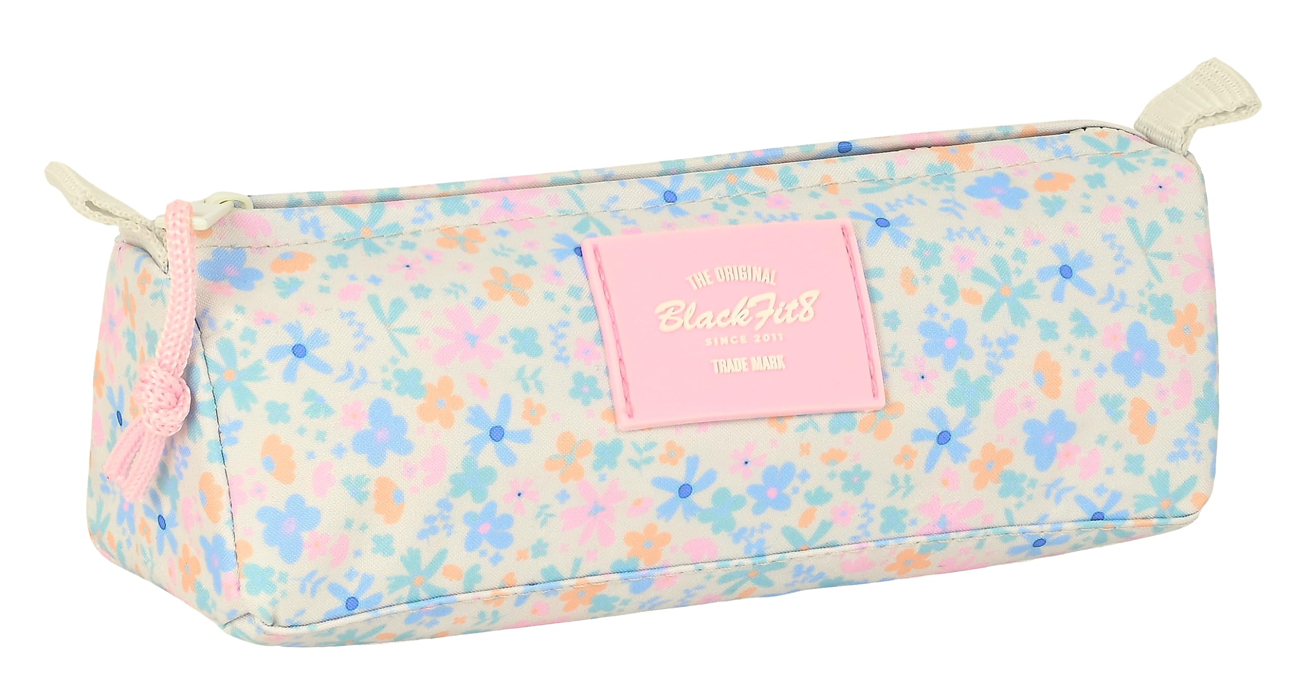 Blackfit8 Blossom – Pencil Case with Zip and Compartment, Children's Pencil Case, Ideal for School-Age Children, Comfortable and Versatile, Quality and Resistance, 21 x 7 x 8 cm, Pastel Colour,