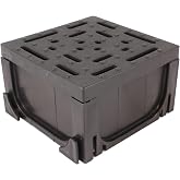 URA WATER - Four-Way Connector for Black Plastic Drain UA-100 Series