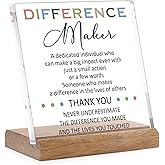 Difference Maker Gifts - Gifts for Coach Boss Mentor, Leadership Social Worker Gifts Thank You Gifts for Men Women, Employee Appreciation Gifts for Principal Teacher Nurse Office Desk Decor Plaque