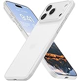 memumi for iPhone 17 Pro Max Ultra Thin Case 0.3mm Lightweight [No-Case Feeling] Matte Hard Cover with Camera Protection for iPhone 17 Pro Max Slim Cover in Minimalist, Semi-Transparent Frosted White