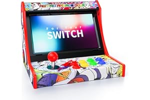 APTGAME Mini Arcade Cabinet for Nintendo Switch 1/ OLED,Switch 2,Retro Arcade Machines for Home and Arcade Gaming Cabinet Stand Compatible with Street Fighter and The King of Fighters