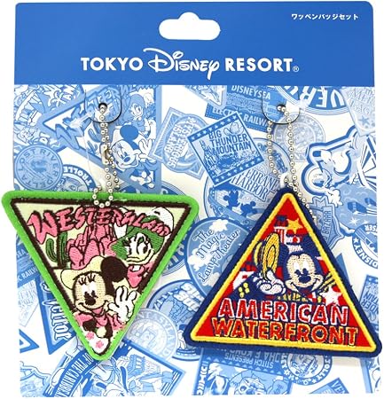 Amazon ワッペン柄 ワッペン バッジ 2個 セット 三角 三角 ミッキー ミニー デイジー ストラップ ディズニー リゾート限定 お土産 Mickey ワッペン アップリケ 通販