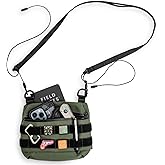 TACTICAL_GEEK Cache L2 EDC Sling Bag, Potable Nylon Crossbody Bag Organizer, EDC Molle Bag, Multifunctional Shoulder Small Bag for Daily Hiking Carry, Green