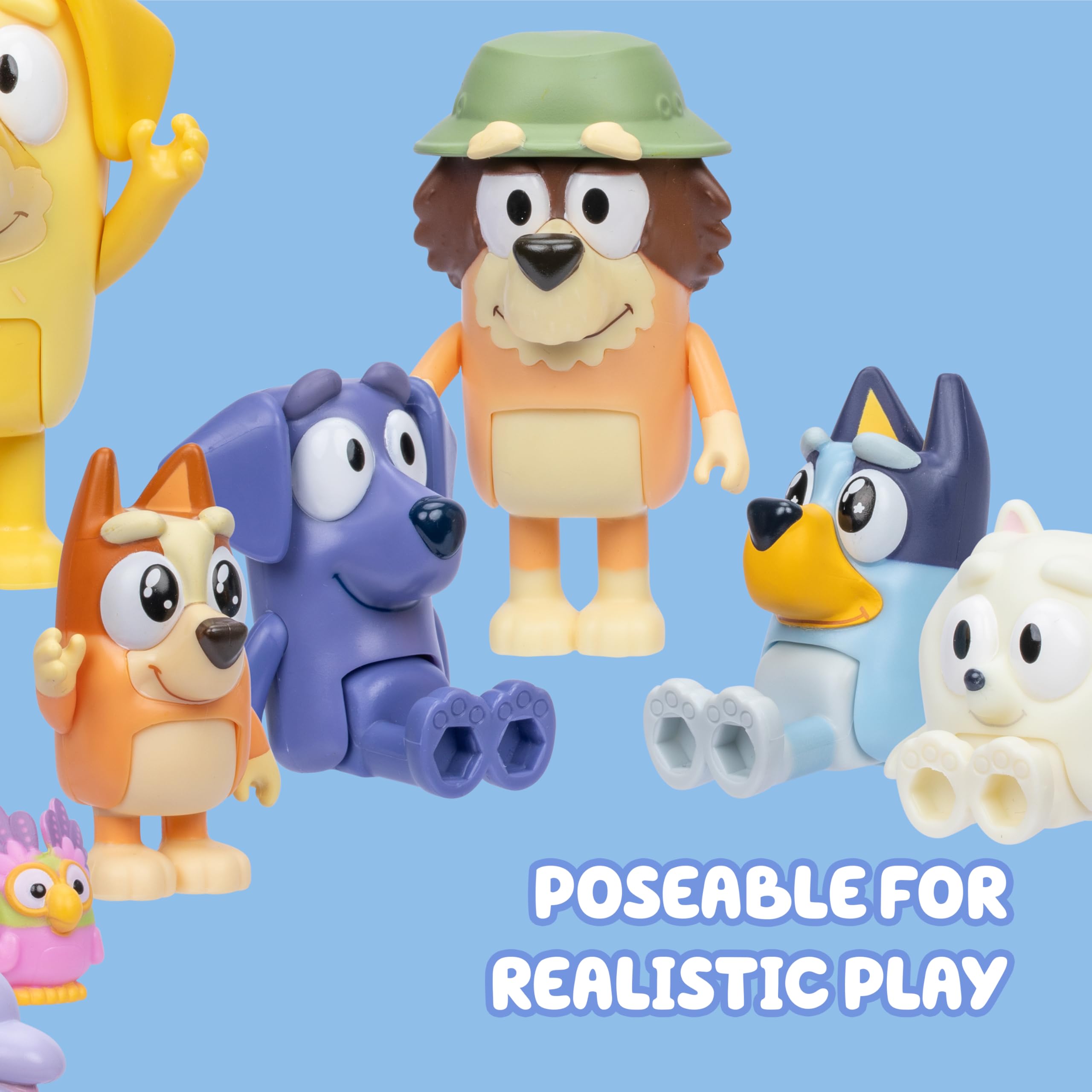 Bluey Super Fan Figurines for Toddlers Set, 11 Character Pack with Exclusive Figures, Toddler Figurine Toys Includes, Bingo & More, Ages 3+