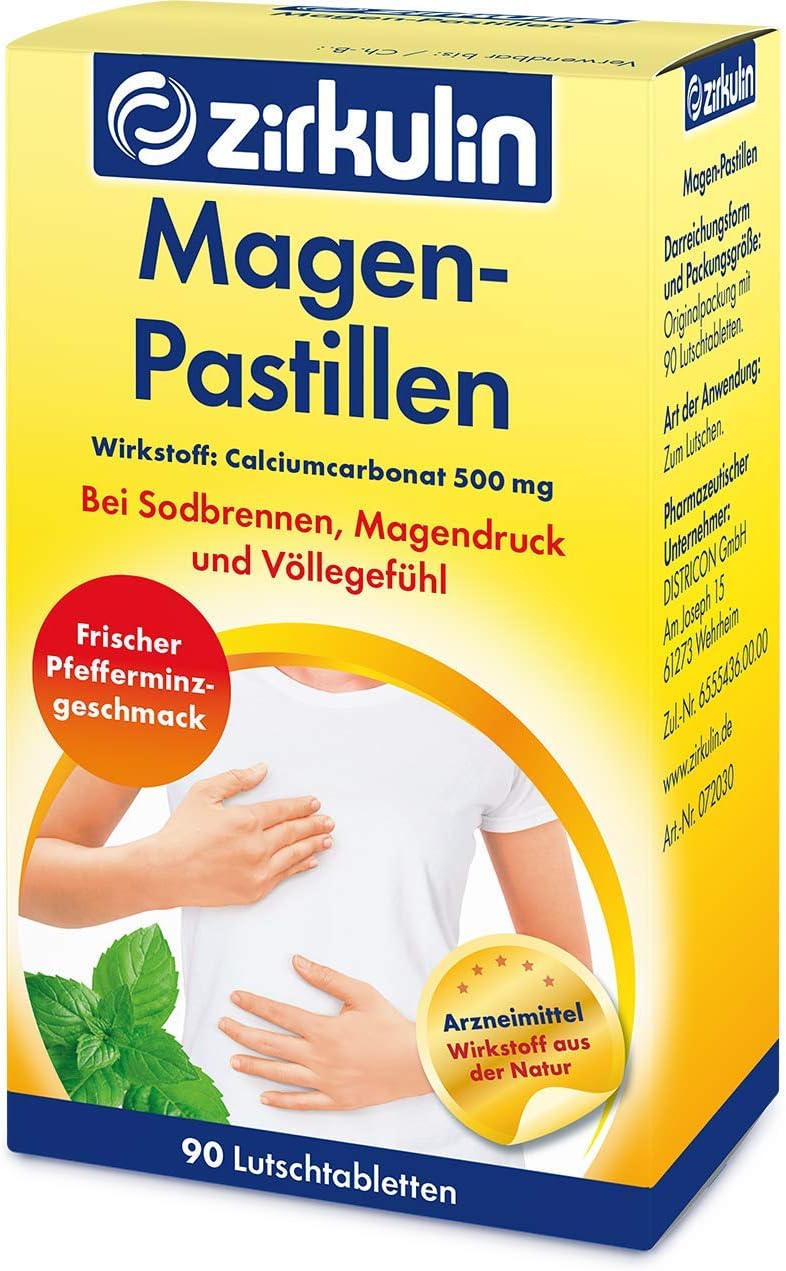 Zirkulin Natural Remedies Stomach Pastilles, 1er Pack (1 x Pack of 90)