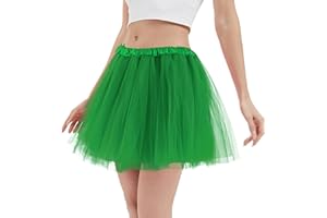 ASKHOPE Tutu Skirts for Women 4 Layers Puffy Elastic Tutu Skirts Tutus for Girls Tulle Ballet Dress Halloween Christmas Costume