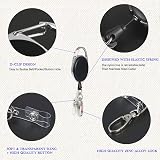 Vicloon Badge Reel 3 Pcs Retractable Keybelt Clip ID Card Holder view 4