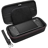 LTGEM Carrying Case Compatible with Valve Steam Deck, Protective Travel Case Holds Steam Deck Console and Power Adapter,Black