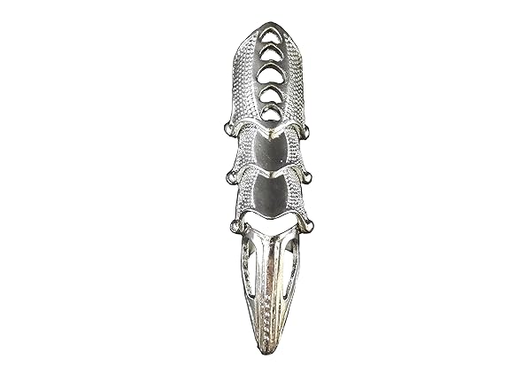 Unbekannt Gelenkring verstellbar, Skeleton, Silber