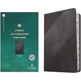 NLT Student Life Application Study Bible, Filament Enabled (LeatherLike, Charcoal Gray Striped, Indexed, Red Letter)