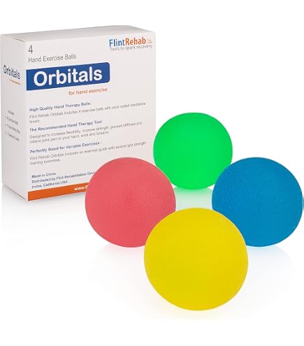 Lot De 6 Balles Anti-stress - 3 Résistances (doux, Moyen, Dur) - Pour Rééducation Main Et Soulagement Arthrite - 7