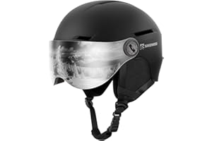 SNOWER Ski Helmet with Goggles, 2-in-1 Snowboard Helmet and Visor Goggles Combo - Adjustable Fit & Ventilation System - Snow Helmets for Men&Women