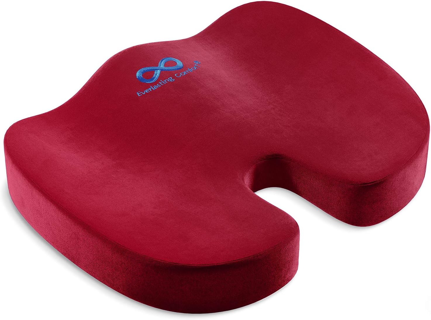 Everlasting Comfort Doctor Recommended Memory Foam Seat Cushion for Office Chairs & Car - Ergonomic Office Desk Accessories - Cushions for Tailbone Pain Relief, Sciatica & Back Support Pillow