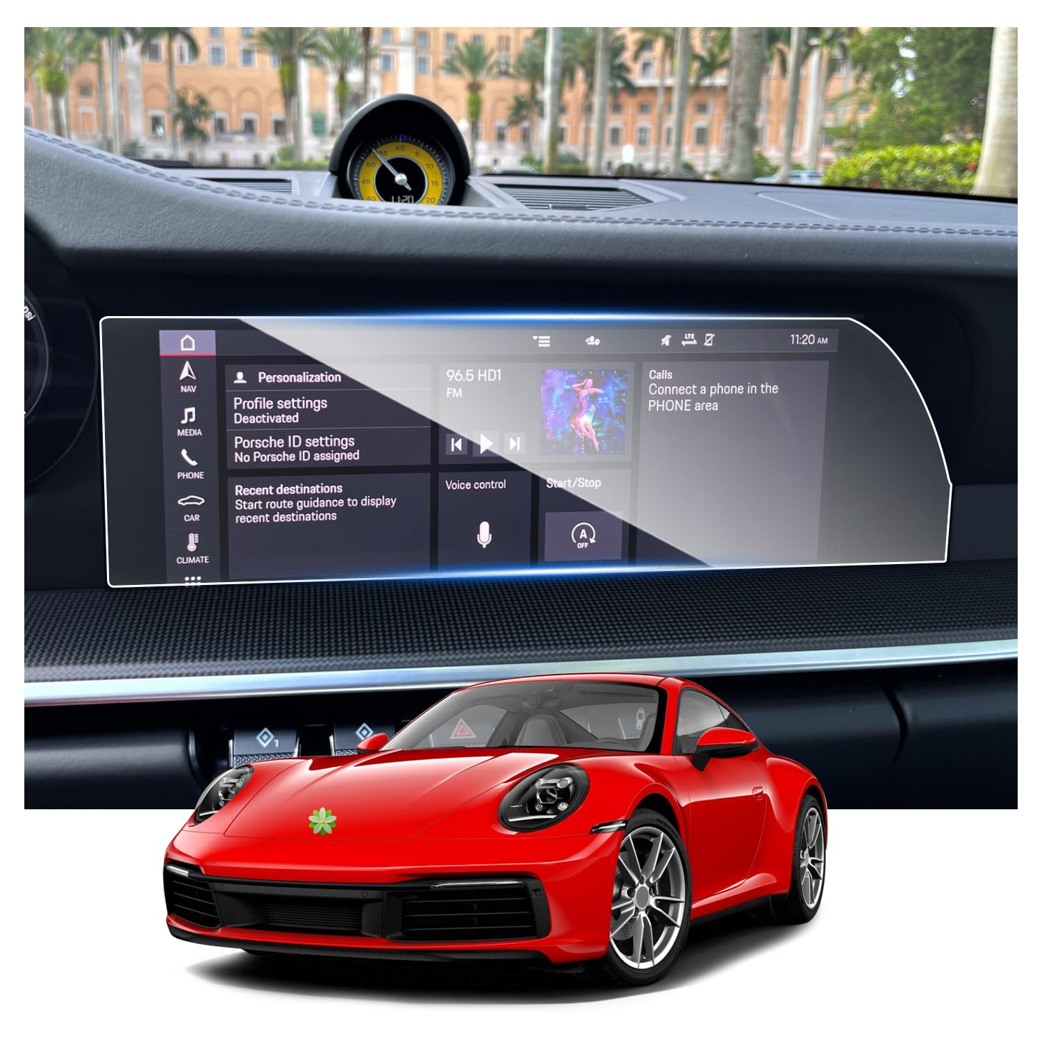 Ruiya 2024 911 Screen Protector for Porsche 911
