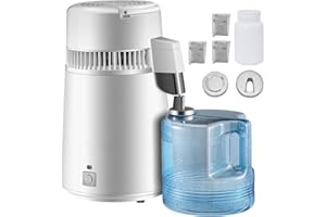Uargd Pure Water Distiller 750W, Purifier Filter Fully Upgraded with Handle 1.1 Gal /4L, BPA Free Container, Perfect for Home