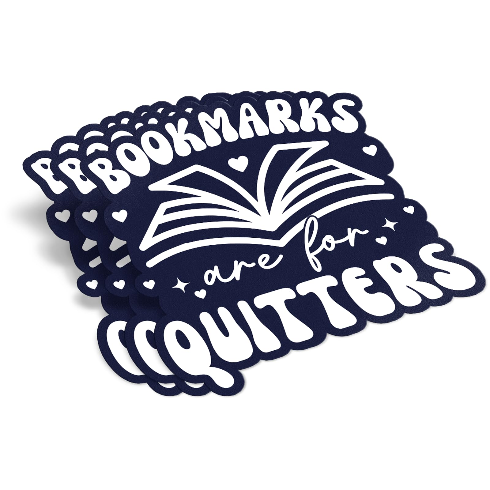 Photo 1 of (3Pcs) Bookmarks are for Quitters Sticker Reading Lover Nerd Book Addict Bookish Quote Decal Waterproof Vinyl Stickers Adult for Kindle Laptop Mug Phone Water Bottle - Size 3”x2.9”