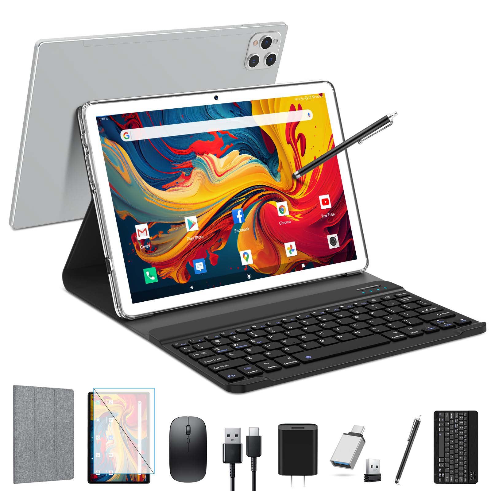 Buy Tablet Android 2024 New, 2 in 1 Tablet, 10 Inch WiFi, Tablet, 16GB ...