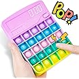 NiToy Rainbow Calculator Silicone Bubble Push Popper Fidget Sensory Toy, 5.6'x4.5', Stress Reducer & Anxiety Relief for Kids & Adults