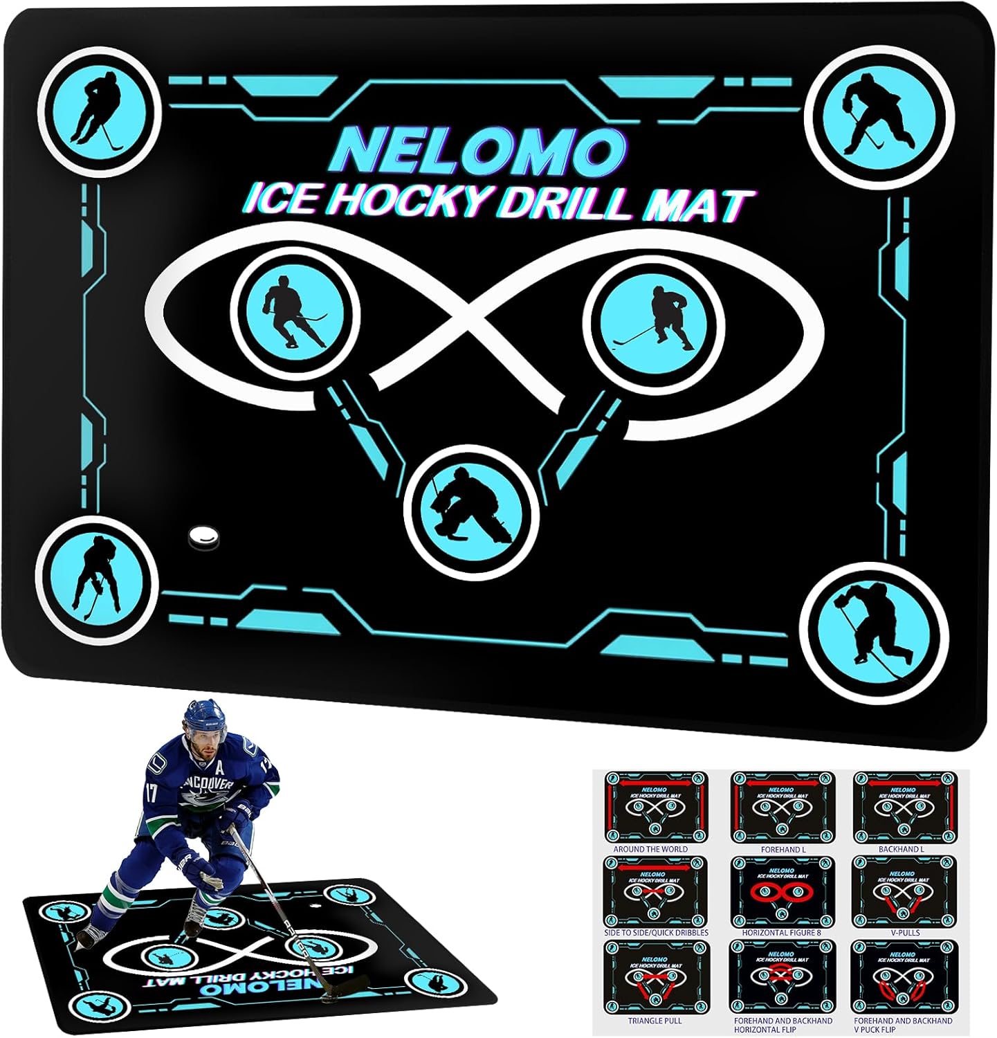 NELOMO Ice Hockey Training Mat