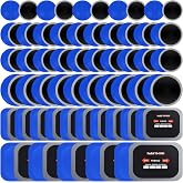 Tire Patches 5 Sizes Rubber Radial Tire Repair Patch Plug Kit, 100 Pcs | Heavy Duty Emergency Repair Tool, 32, 42, 58, 65x80, 85x120 mm, for Puncture Car Truck Bus Tractor Vehicle Motorcycle