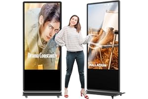 HomeTreeX 65'' Digital Signage Display Smart Android LCD Sign Kiosk Electronic Menu Board Advertising Display Screen Monitor HDMI WiFi USB 4K Media Video Player (Non Touch Screen,Black)