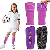 Shin Guards Soccer Kids 2025 Version High-Density Foam Soccer Shin Guard with Sleeves Shin Protective Pads for Kids Daily Practice School Competitions Outdoor Play