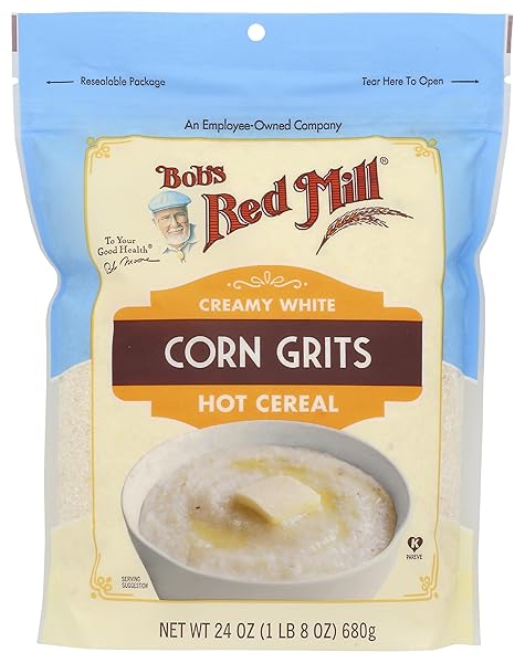 BOB’S RED MILL WHITE CORN GRITS, 24OZ (PACK OF 1) – VEGAN, KOSHER
