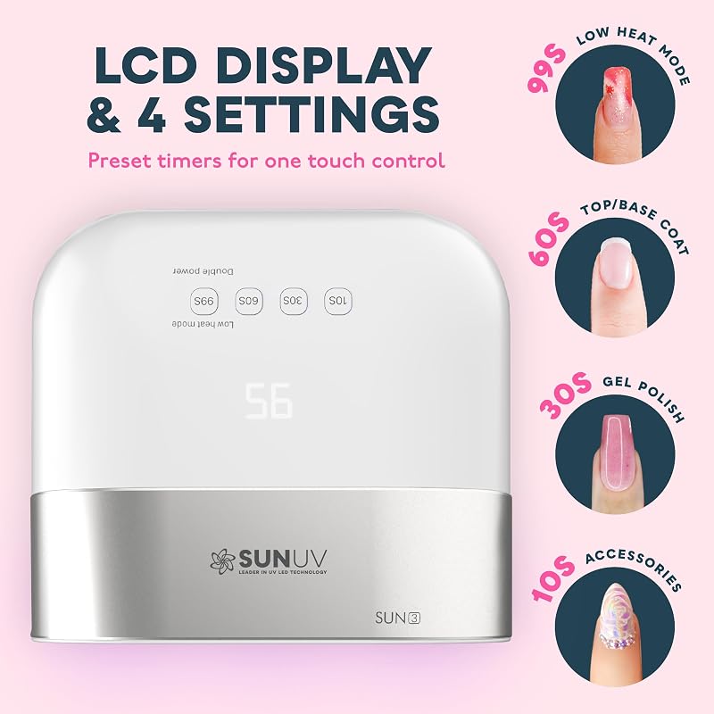SUN3 White UV LED Nagellampe – Gellampe für Gelnägel