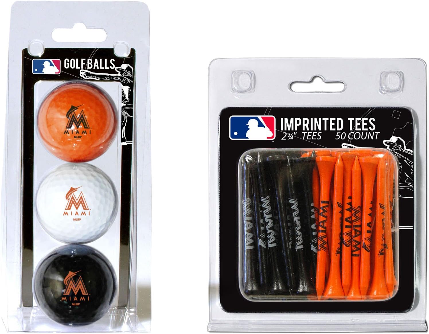 Team Golf MLB Atlanta Braves Logo Imprinted Golf Balls (3 Count) & 2-3/4" Regulation Golf Tees (50 Count), Multi Colored : Sports Fan Golf Balls : Sports & Outdoors