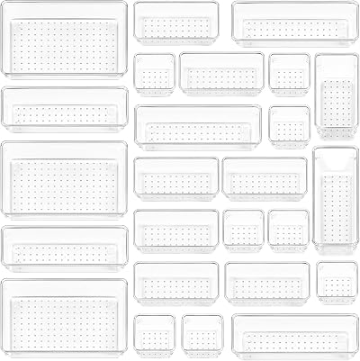 Vtopmart 25 Pack Drawer Organisers 4 Sizes Makeup Organizer Trays