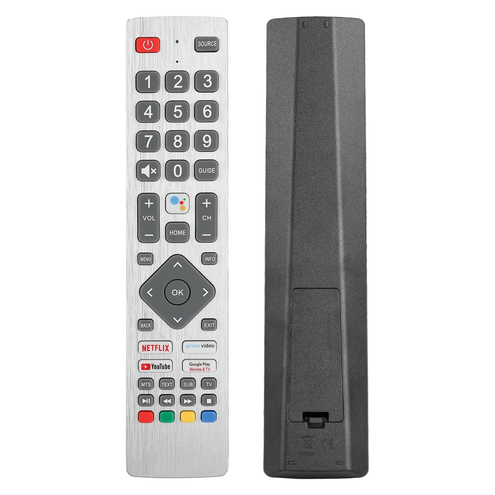 SHWRMC0133 Voice Remote Control Compatible With Sharp TV 40BL2EA 40BL4EA 40BL5EA 50BL2EA 24BI2EA 32BI2EA 40BI2EA Replacement Controller With Prime Video Google Play Netflix and YouTube Buttons