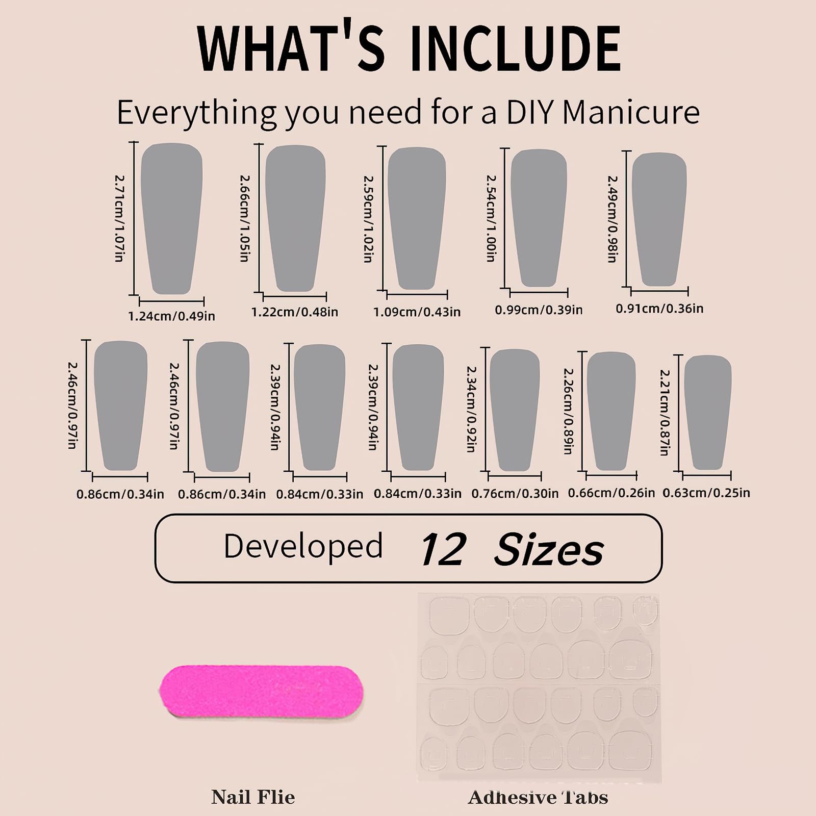 Jremg Pink Press on Nails Long Square Coffin Fake Nails Pink White Ombre Full Cover Acrylic Nails Glossy Gradient False Nails with Design Rhinestone Stick on Nails for Women Girls Manicure 24Pcs - Image 5