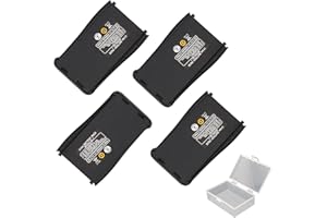 BENTMAX Rechargeable Walkie Talkies Battery Pack Replacement with Case - Original 1500 mAh Li-ion Battery for Baofeng BF-888S, Arcshell AR-5, Pxton PX-888S Walkie Talkie (4 Pack)