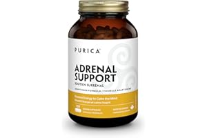 PURICA - Vitality Adrenal Support, 120 Vegan Capsules 60-Day Supply - Restore Energy to Calm the Mind - Reduces Cortisol, Bol