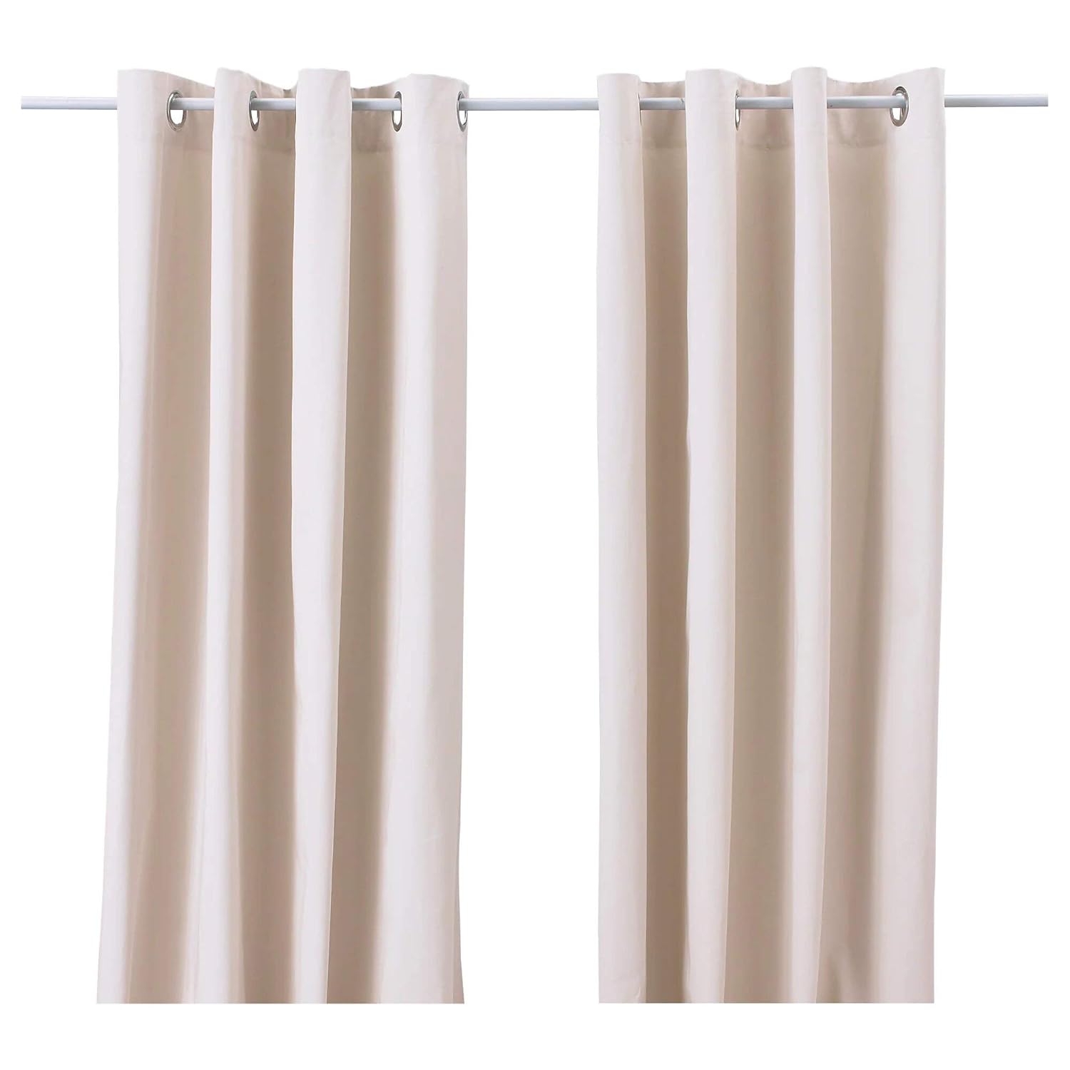 Buy Ikea Aerglo Cotton Curtains (145x150 cm, Beige) 1 Pair Online at