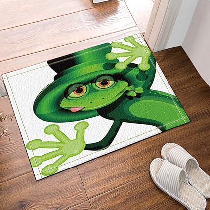 ZHWL6688 Karikaturzeichnung, weißer Hintergrund, grüner Frosch, grüner