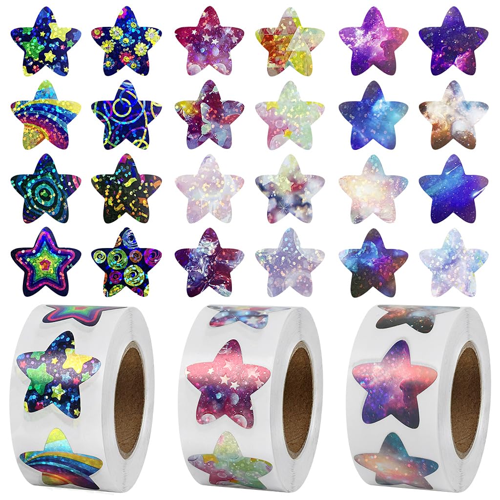 1500PCS Reward Stickers,IKR School Stickers 3 Roll Motivational Stickers for Children Students Teachers Classroom