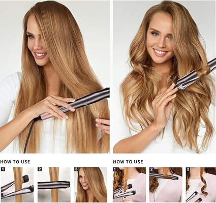 types of flat iron curls