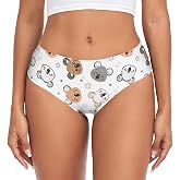vvfelixl Pizza Cartoon Pattern Panties for Women,Women Underwear Cheeky Panties for Women XS