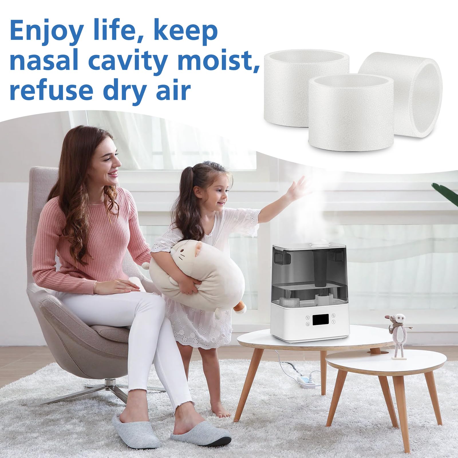 30-Pack Top Fill Humidifier Replacement Filter Compatible with LEVOIT Classic160, Dual150, Dual200S, Classic300(S), LV600S, OasisMist450S, Superior6000S Humidifiers