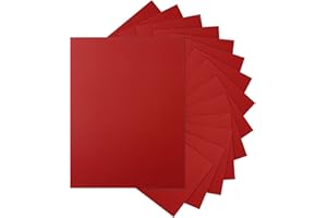 Silunkia 40 Sheets Christmas Red Cardstock 8.5 x 11 Craft Paper, 200gsm/75lb Premium Paper Card Stock for DIY Cards Making, Greeting Cards, Wedding Invitations, Birthday Cards, Christmas Decorations