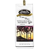 Hawaiian Isles Coffee Vanilla Bean Macadamia Flavored, Light Roast Ground Coffee, Roasted with Aloha - 8 Ounce Bag