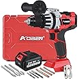 AOBEN 21V Cordless Hammer Drill, High Torque 1200 In-lbs, 1/2-Inch Power Hammer Drill Brushless, with 4.0Ah Li-ion Battery and Charger, Auxiliary Handle, Variable Speed
