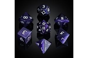 UDIXI Gemstone DND Dice Set 7PCS Cat's Eye Stone D&D Polyhedral Dice for Dungeons and Dragons Role Playing MTG Tabletop Games