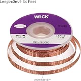 sourcing map Solder Wick Braid No-Clean 3.5mm x 3m Desoldering Copper for view 2