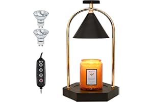 XJZJY Candle Warmer Lamp - Candle Warmer Lamp with Timer, Electric Candle Warmer,Gifts for Women,Dimmer Candle Warmer ,Compatible with Large and Small Jar Candles,Candle lamp warmer for Home Decor,Black