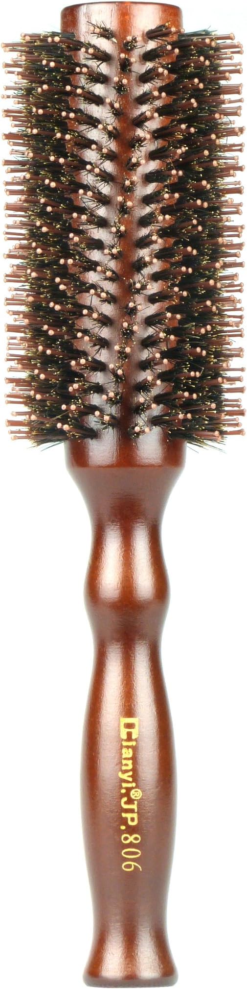 Styling Essentials Natural Boar Bristles Hair Brush, Round Comb Twill 2.4-Inch