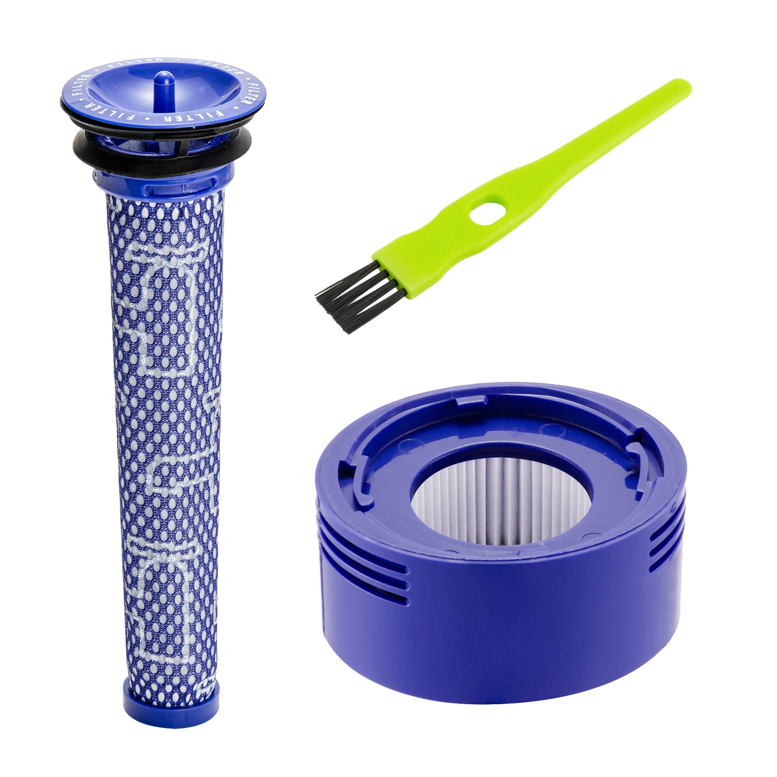 Replacement Filter for Dyson V7 V8 Animal Absolute Motorhead Carbon Fiber V8+ V7 Absolute V7 Animal Pro Plus Vacuum 1 Pre Filters & 1 Post Filters for Dyson V8 Compare to Part # 965661-01 & 967478-01
