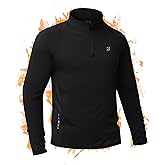 Roadbox Men's Quarter Zip Thermal Pullover, Fleece Lined Athletic Golf Sweatshirt, Long Sleeve Winter Running Workout Shirts