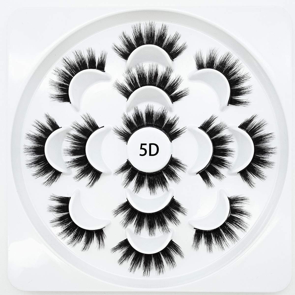 5D mink false eyelashes extensions dramatic long wispies fake lashes for women's makeup handmade soft eyelash,7PACK